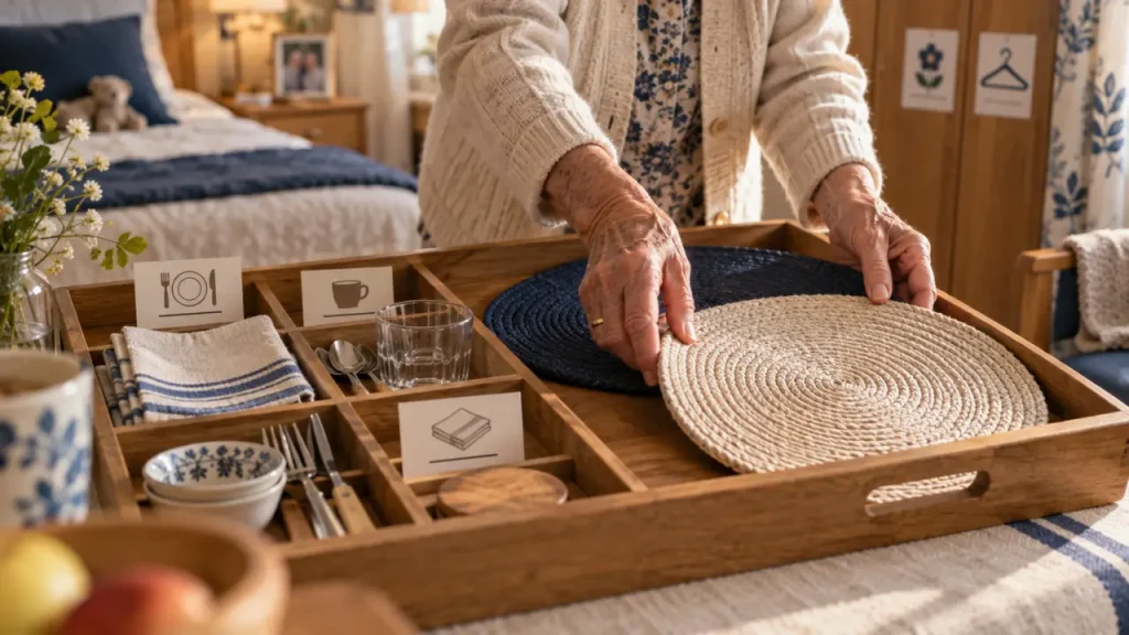 Méthode Montessori pour personnes âgées : faire avec plutôt que faire à la place
