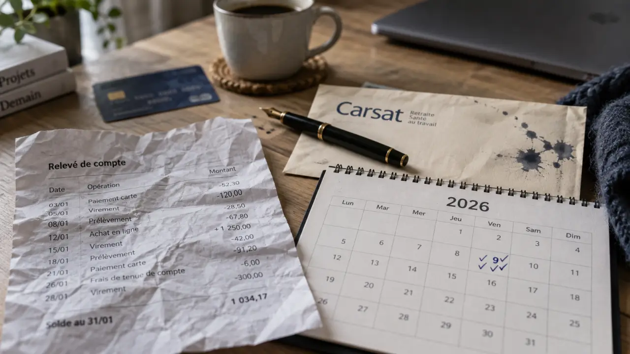Paiement retraite Carsat 2026 : calendrier et relevé bancaire