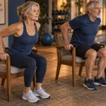 Programme musculation après 60 ans : assis-debout pour force et équilibre en salle
