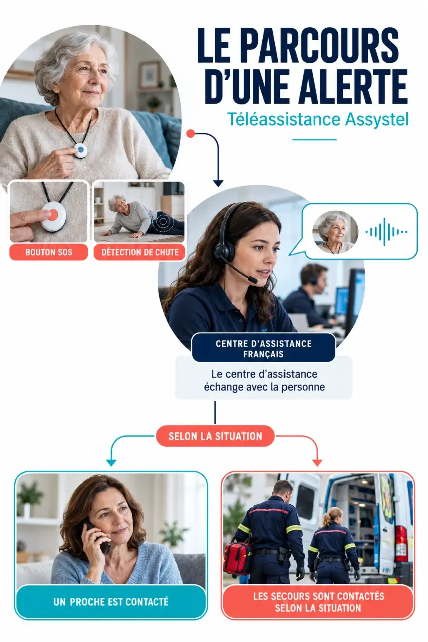 Assystel : parcours d’une alerte du bouton SOS à l’intervention