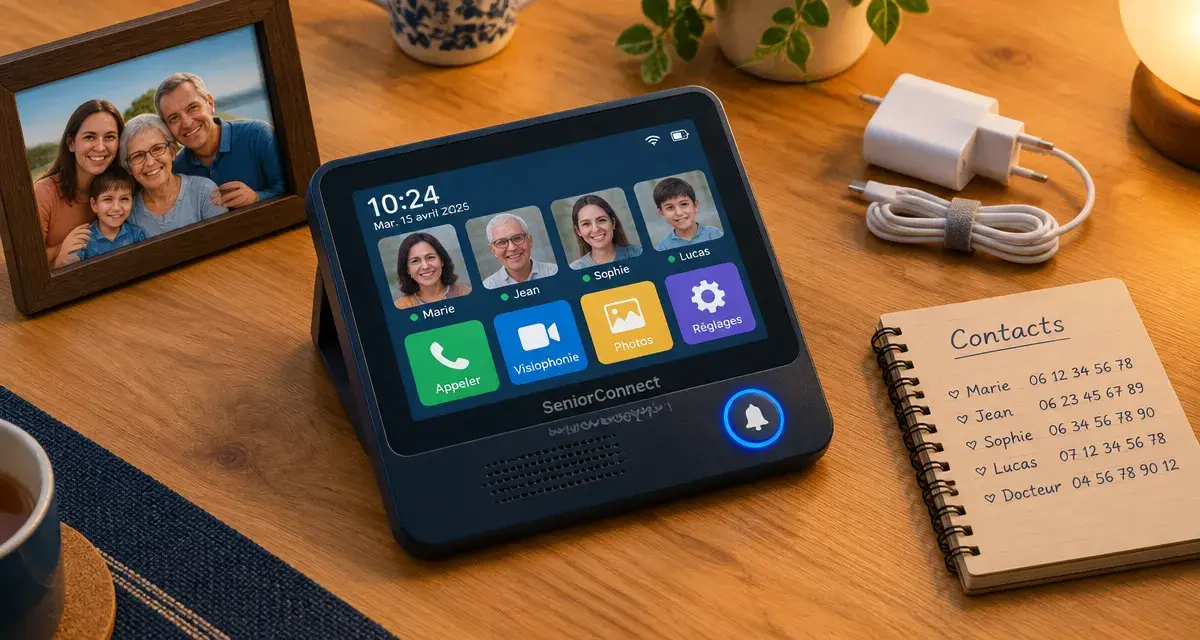 Visiophone personne agée pour appels simples et lien familial